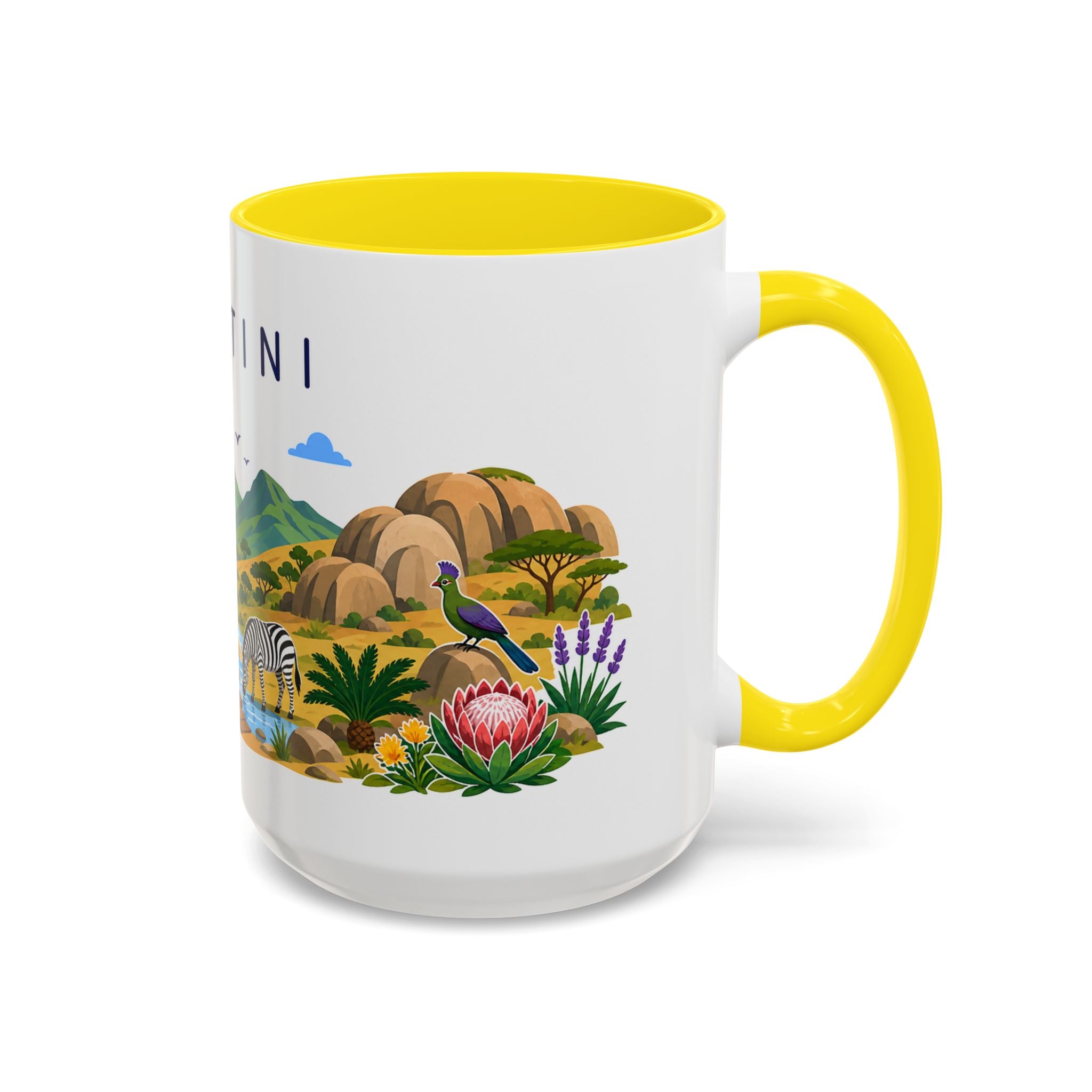 Eswatini Coffee Mug | Travel Souvenir Accent Mug | Country Gift Ceramic Cup 11oz 15oz