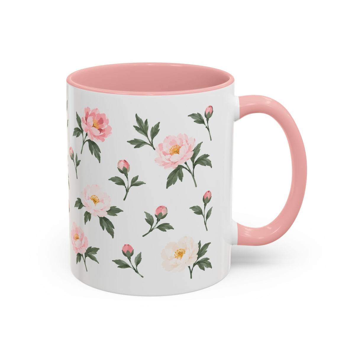 Indiana Peony Mug, State Flower Floral Coffee Cup, 11oz Botanical Gift