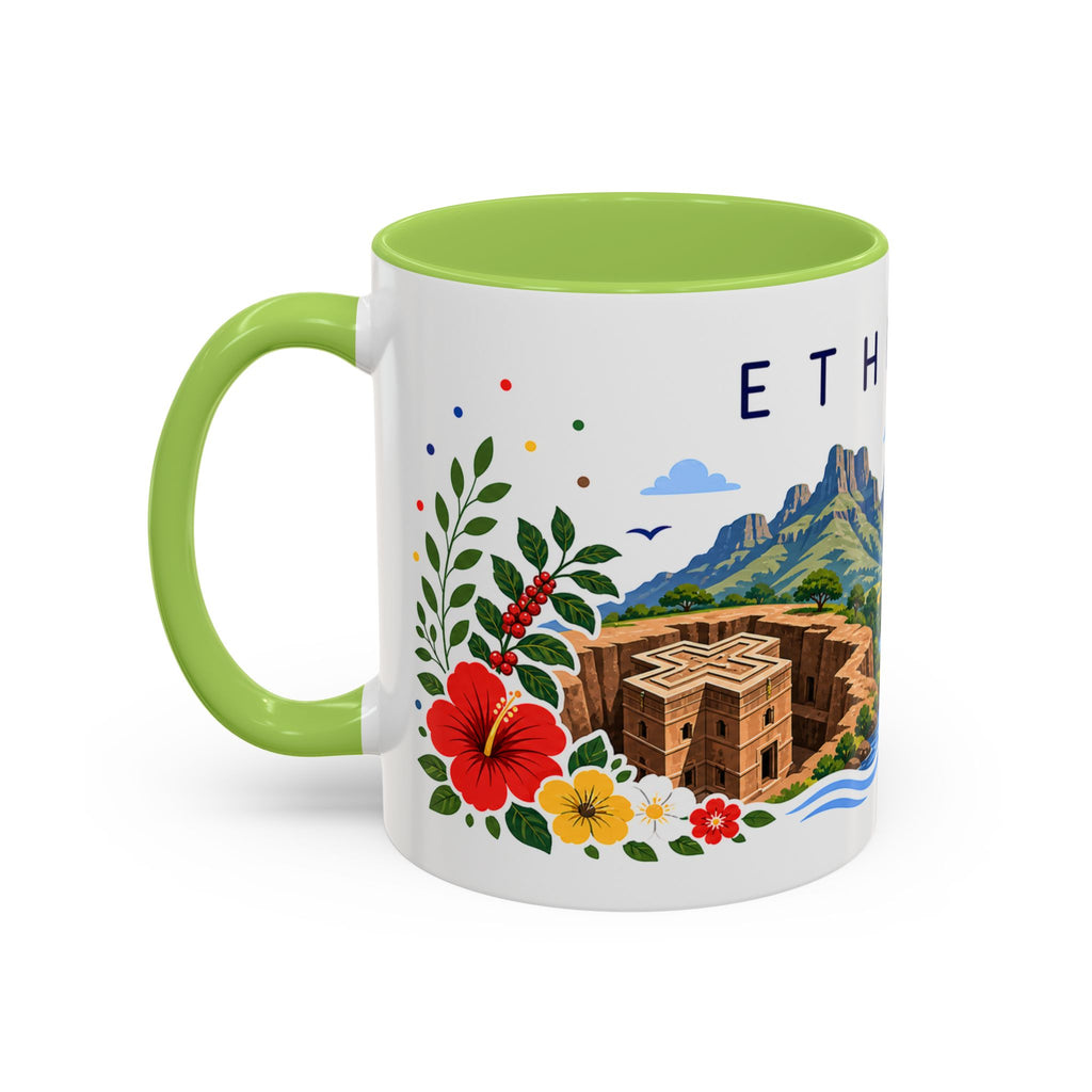 Ethiopia Coffee Mug | Travel Souvenir Accent Mug | Place Gift Ceramic Cup 11oz 15oz