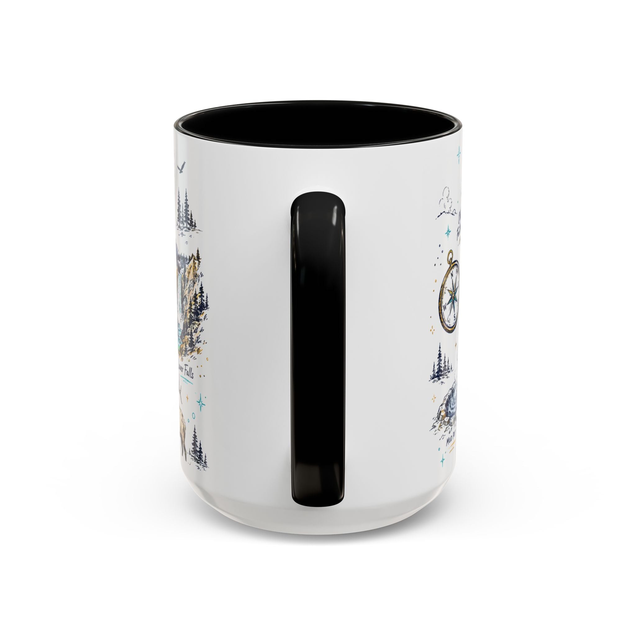 Yellowstone National Park Coffee Mug | Hiking Camping Nature Gift | Accent Color Ceramic 11oz 15oz