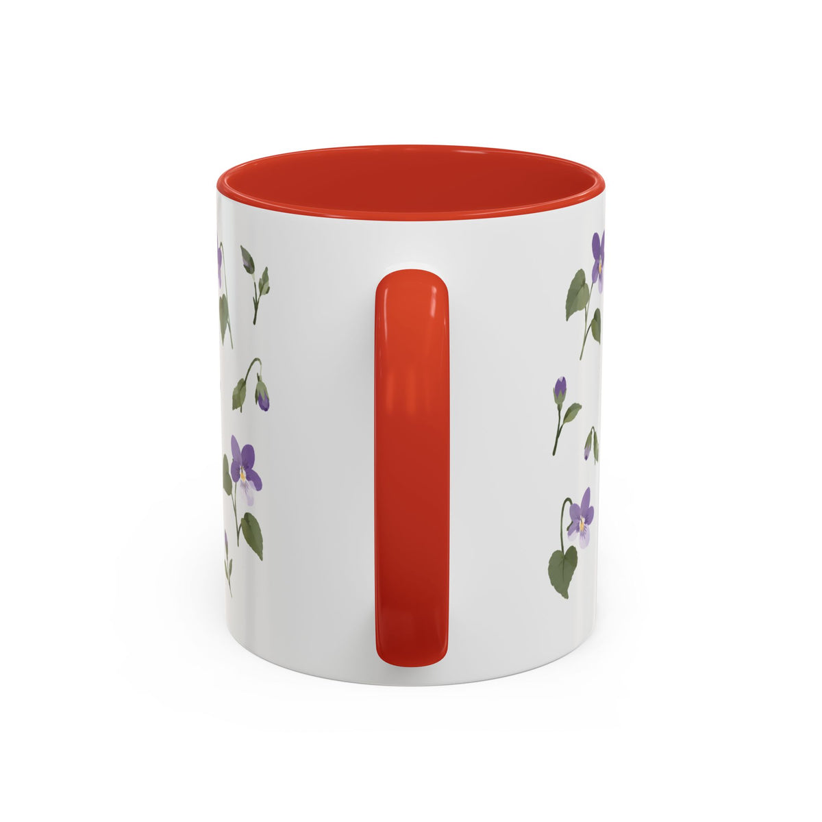 Wisconsin Wood Violet Mug, State Flower Floral Coffee Cup, 11oz Botanical Gift