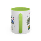 Bangalore Coffee Mug | India Souvenir Travel Gift | Accent Color Ceramic 11oz 15oz