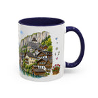 Hallstatt Illustrated Travel Mug | Austria Souvenir Accent Coffee Mug | 11oz 15oz Ceramic Cup