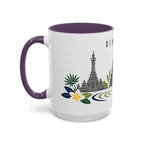 Denpasar Coffee Mug | Indonesia Travel Souvenir | Porcelain Decal City Gift | 11oz 15oz Accent Mug