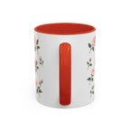 New York Rose Mug, State Flower Floral Coffee Cup, 11oz Botanical Gift