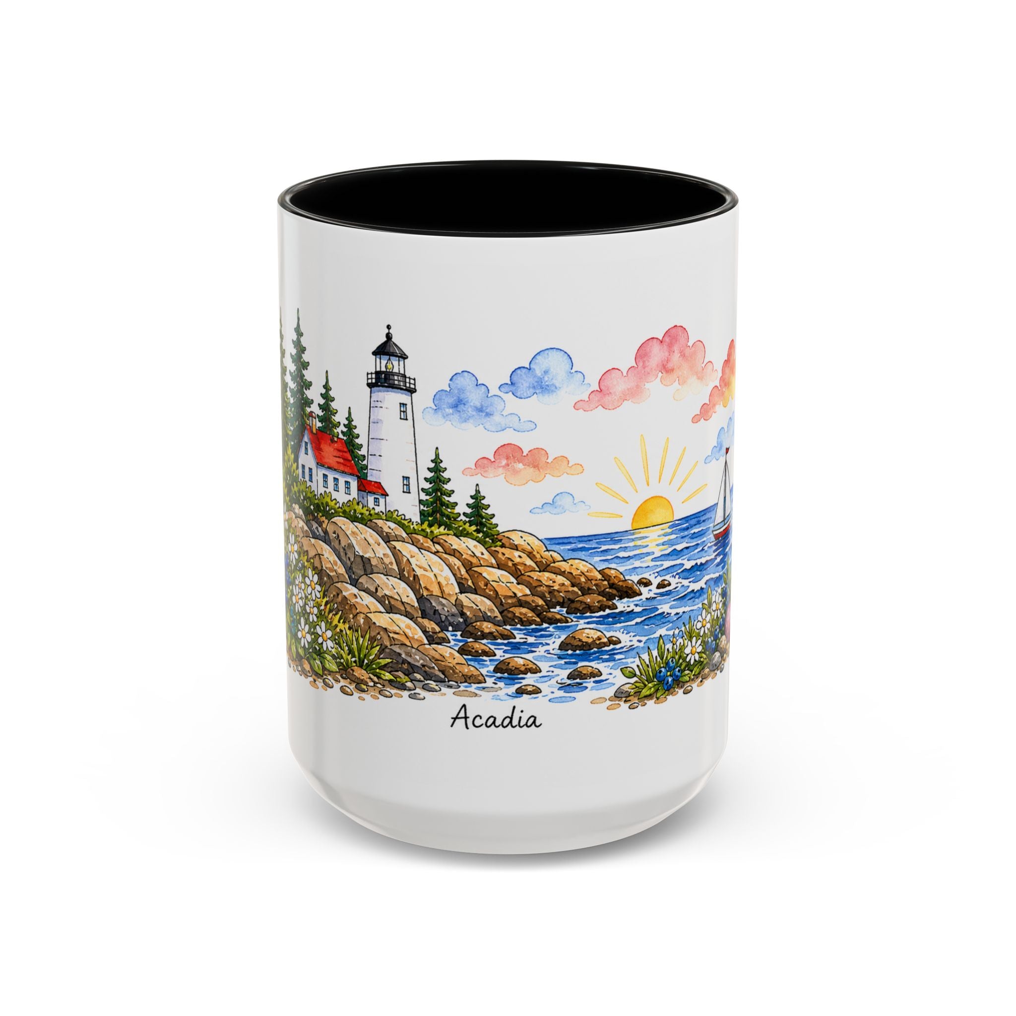 Acadia National Park Mug | US Travel Souvenir Accent Coffee Mug | 11oz 15oz Ceramic Cup