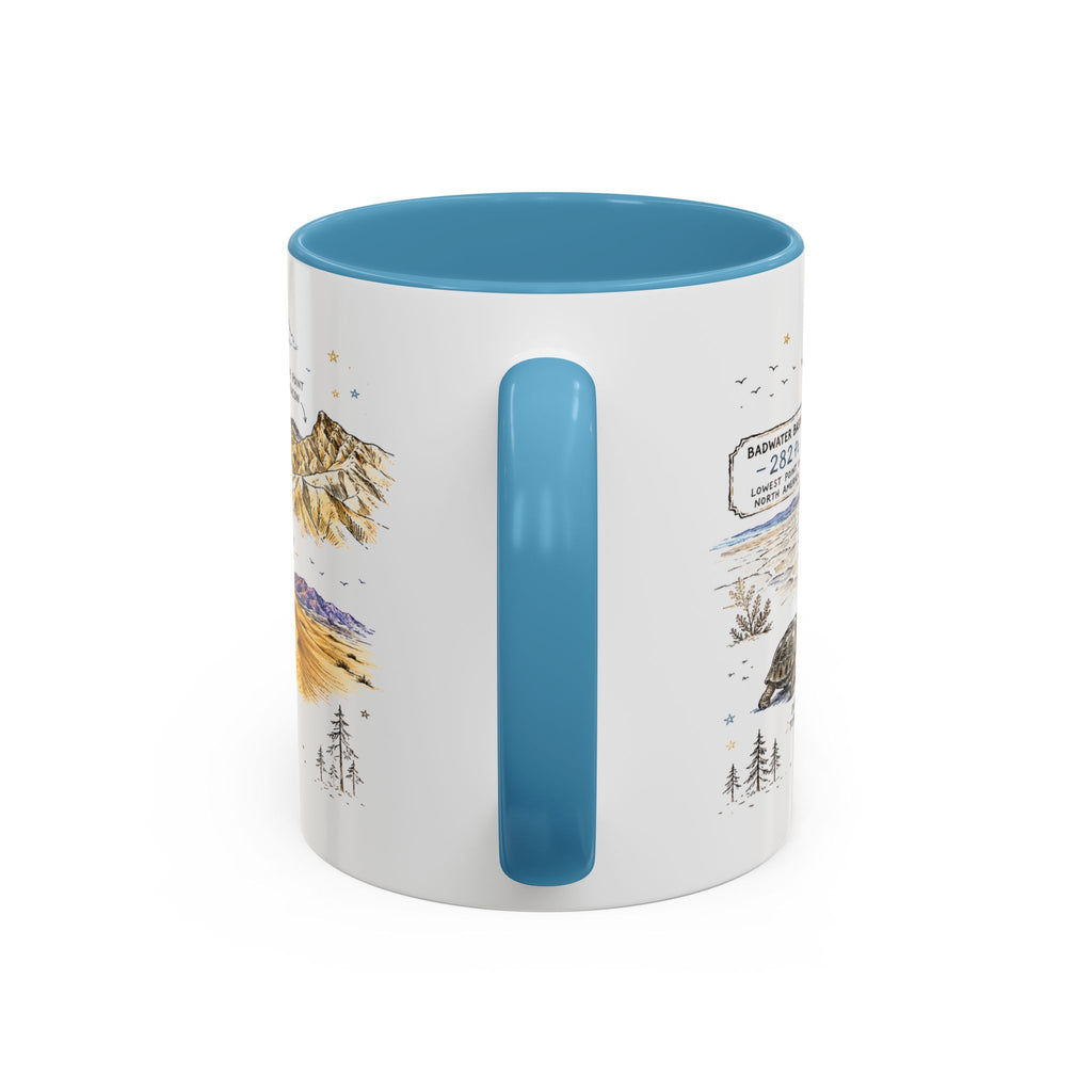 Death Valley National Park Coffee Mug | California Desert Hiking Camping Gift | Accent Color Ceramic 11oz 15oz