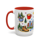 Denver Illustrated Travel Mug | City Souvenir Accent Coffee Mug | 11oz 15oz Ceramic Cup