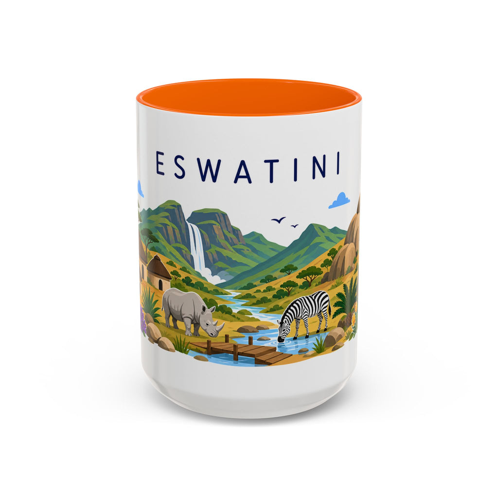 Eswatini Coffee Mug | Travel Souvenir Accent Mug | Country Gift Ceramic Cup 11oz 15oz