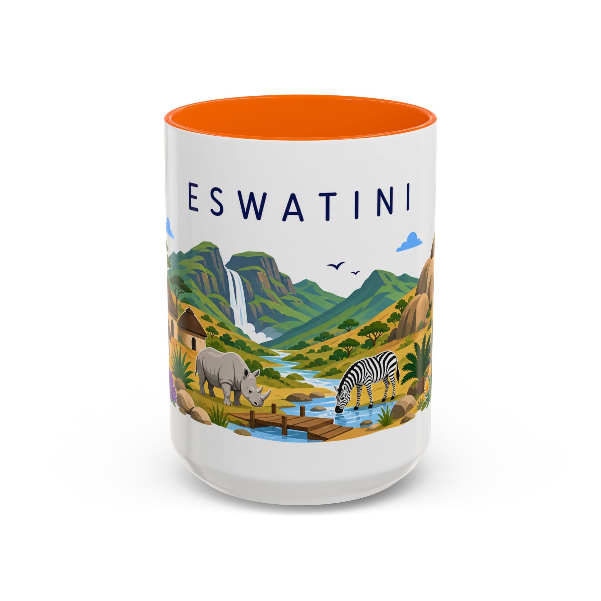 Eswatini Coffee Mug | Travel Souvenir Accent Mug | Country Gift Ceramic Cup 11oz 15oz