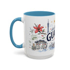 Guangzhou Coffee Mug | China Souvenir Travel Gift | Accent Color Ceramic 11oz 15oz