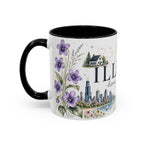 Illinois State Map Mug | Botanical Travel Sketch, Moving Away Gift (11oz 15oz)