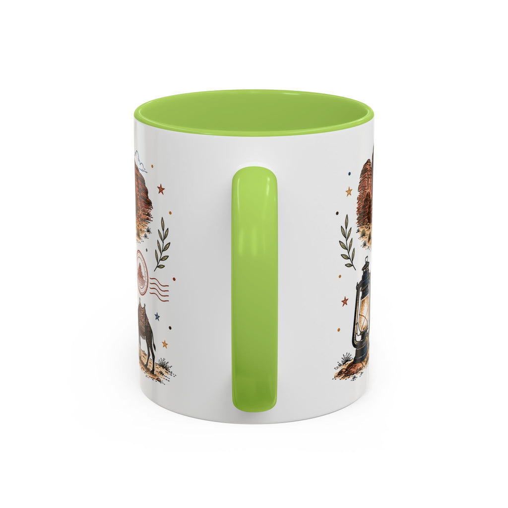Wadi Rum Coffee Mug | Travel Destination Souvenir Gift | Accent Color Ceramic 11oz 15oz