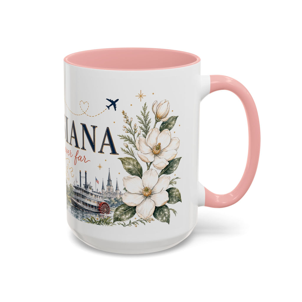 Louisiana Home State Mug | Moving Away Gift | Long Distance Friendship Coffee Cup | 11oz 15oz Accent Mug