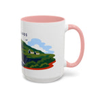 Faroe Islands Coffee Mug | Travel Destination Souvenir Gift | Accent Color Ceramic 11oz 15oz