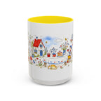 Storybook Cottage Breakfast Mug | Hand Painted Fairy Tale Accent Coffee Mug