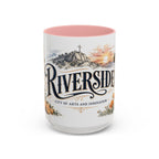 Riverside Coffee Mug | United States Travel Souvenir | Vintage Illustrated City Gift | 11 oz 15 oz Accent Mug