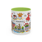 Madrid Travel Mug | European City Souvenir Accent Coffee Mug | 11oz 15oz Ceramic Cup