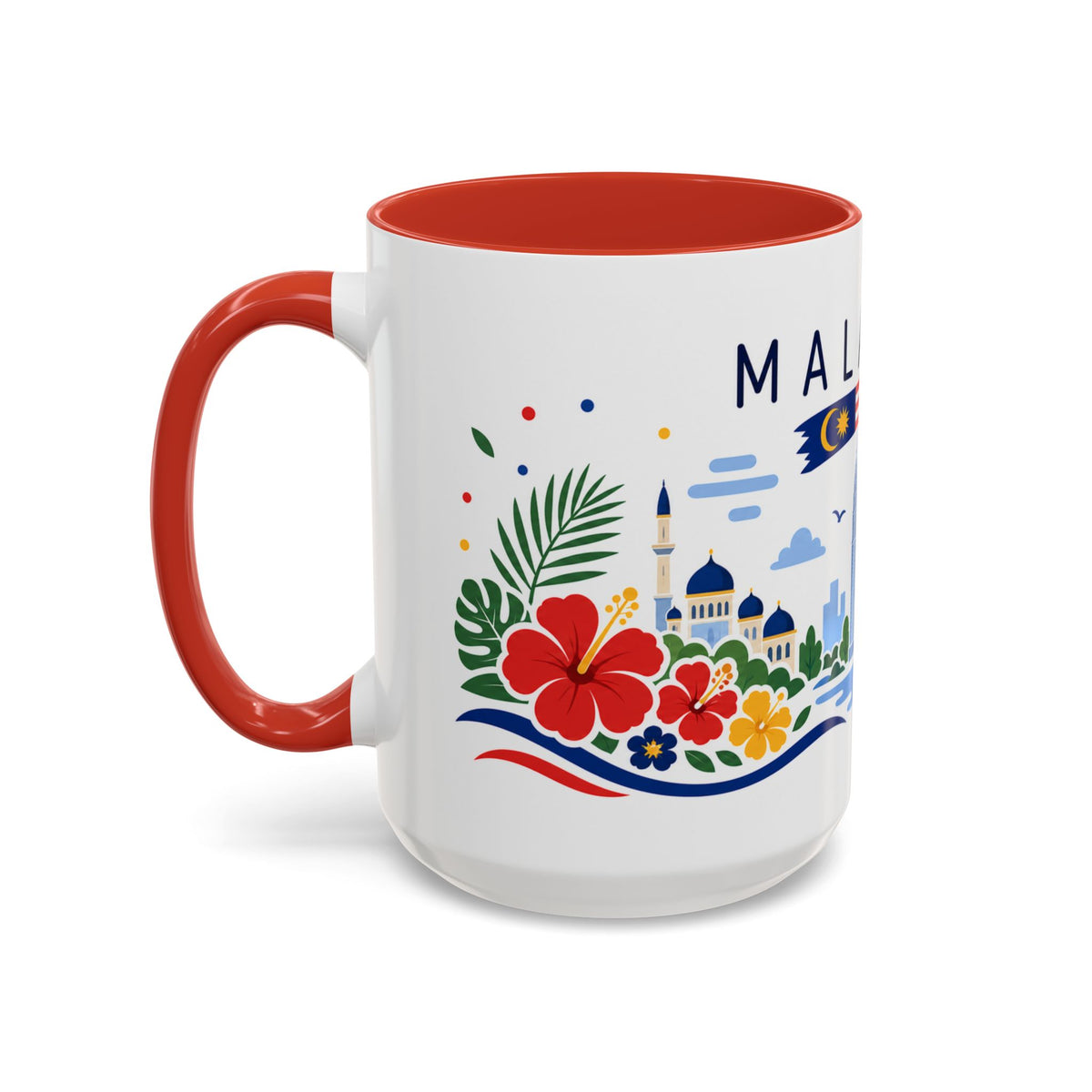 Malaysia Coffee Mug | Travel Souvenir Accent Mug | Country Gift Ceramic Cup 11oz 15oz