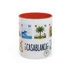 Casablanca Coffee Mug | Postage Stamp Collage Mug | Travel Souvenir Accent Cup 11oz 15oz