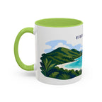 Virgin Islands National Park Coffee Mug | Solid Color Block Park Souvenir | 11oz 15oz Accent Mug