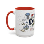 Dallas Coffee Mug | Texas Souvenir City Gift | Accent Color Ceramic 11oz 15oz