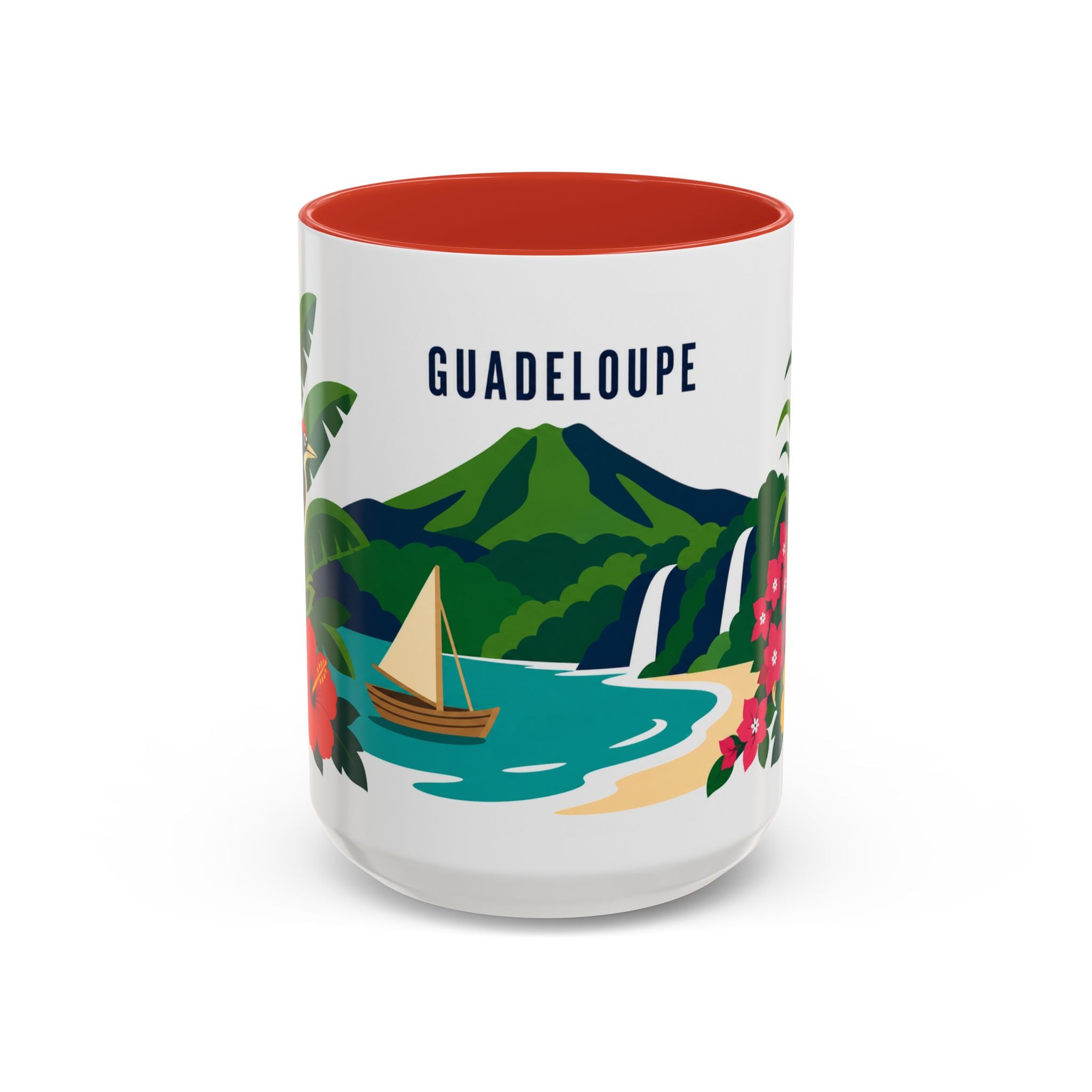 Guadeloupe Coffee Mug | Travel Souvenir Accent Mug | Country Gift Ceramic Cup 11oz 15oz