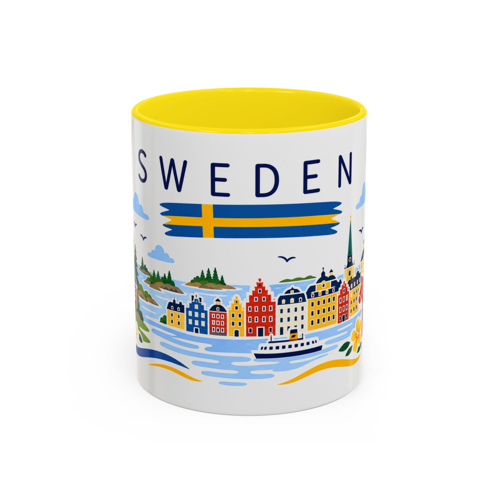 Sweden Coffee Mug | Travel Souvenir Accent Mug | Country Gift Ceramic Cup 11oz 15oz