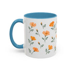 California California poppy Mug, State Flower Floral Coffee Cup, 11oz Botanical Gift