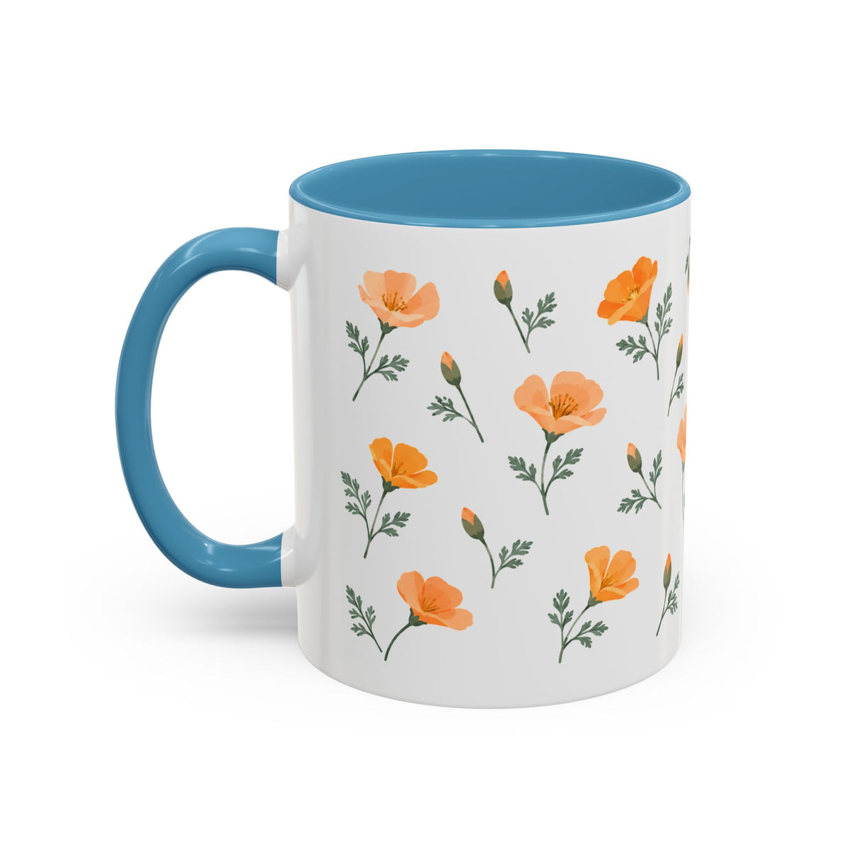 California California poppy Mug, State Flower Floral Coffee Cup, 11oz Botanical Gift