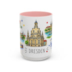 Dresden Illustrated Travel Mug | City Souvenir Accent Coffee Mug | 11oz 15oz Ceramic Cup