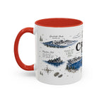 Crater Lake National Park Coffee Mug | Oregon Volcano Blue Lake Hiking Gift | Accent Color Ceramic 11oz 15oz
