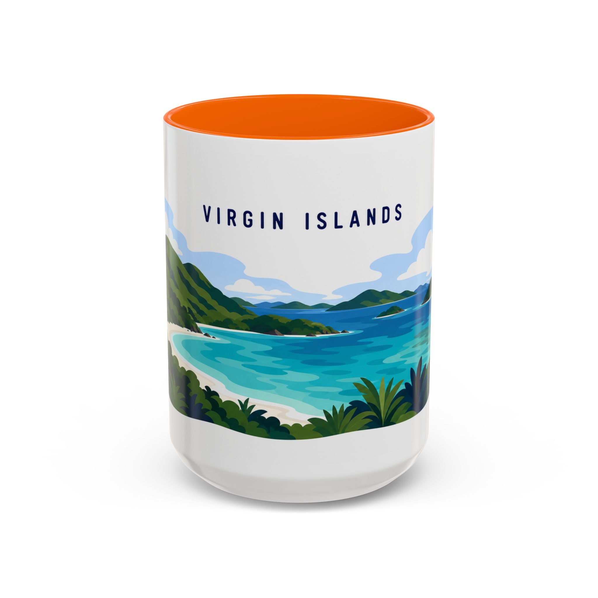 Virgin Islands National Park Coffee Mug | Solid Color Block Park Souvenir | 11oz 15oz Accent Mug