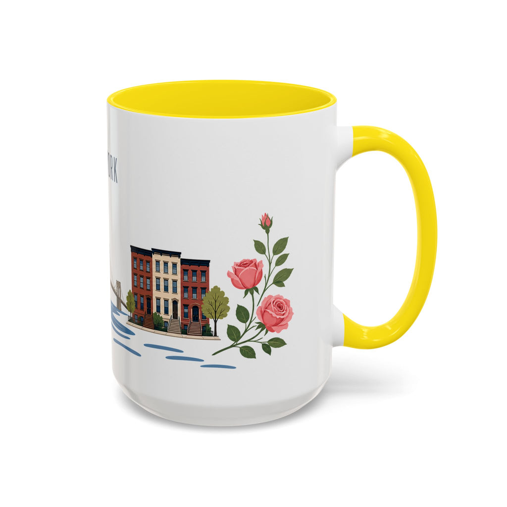 New York Coffee Mug | United States Travel Souvenir | Porcelain Decal City Gift | 11oz 15oz Accent Mug