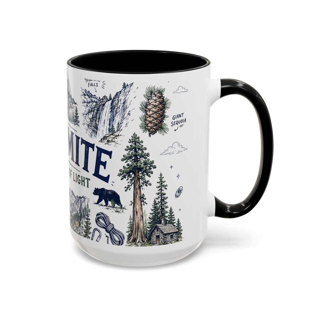 Yosemite National Park Coffee Mug | Hiking Camping Nature Gift | Accent Color Ceramic 11oz 15oz