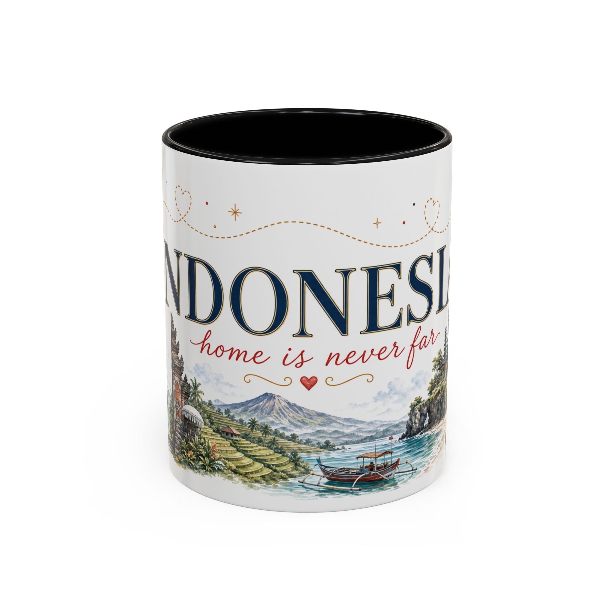Indonesia Home Country Mug | Moving Away Gift | Long Distance Friendship | 11 oz 15 oz Accent Mug