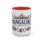 Bangalore Coffee Mug | India Souvenir Travel Gift | Accent Color Ceramic 11oz 15oz