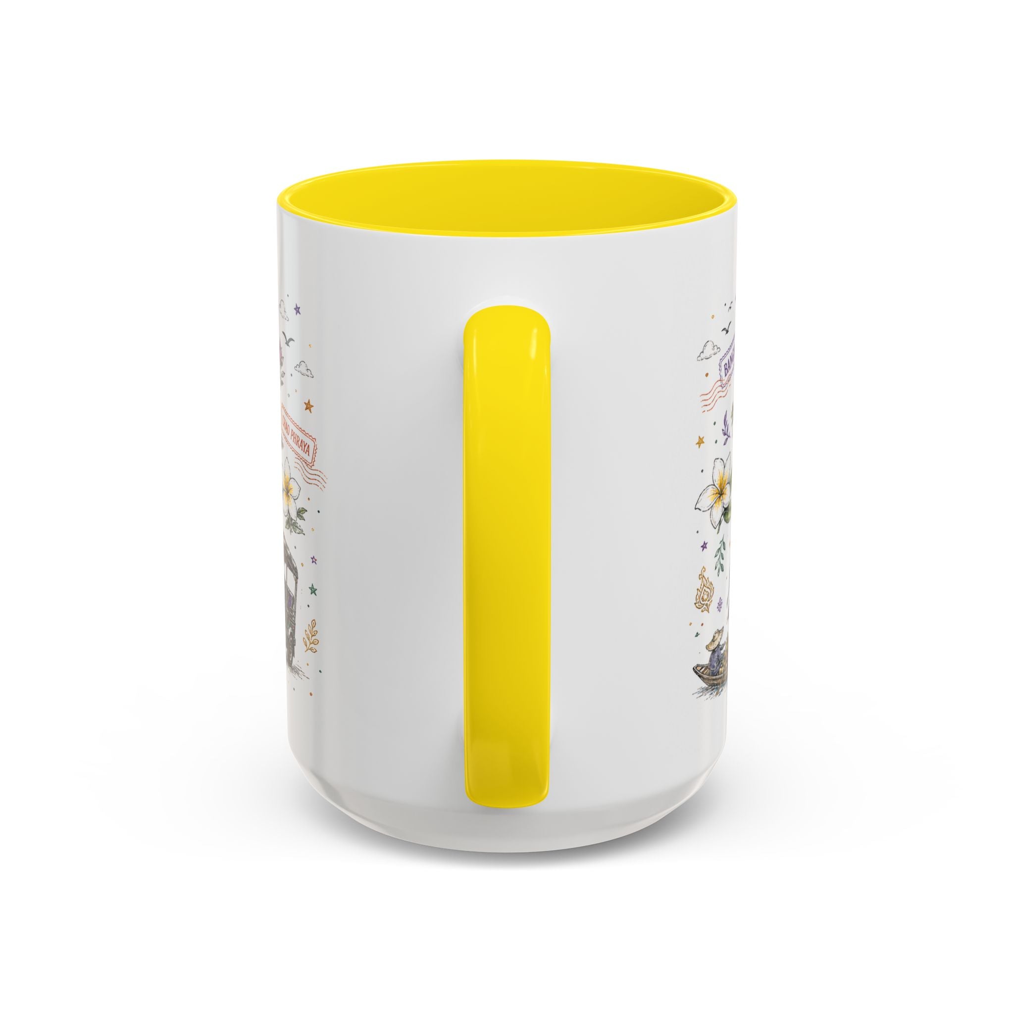 Bangkok Coffee Mug | Thailand Souvenir Travel Gift | Accent Color Ceramic 11oz 15oz