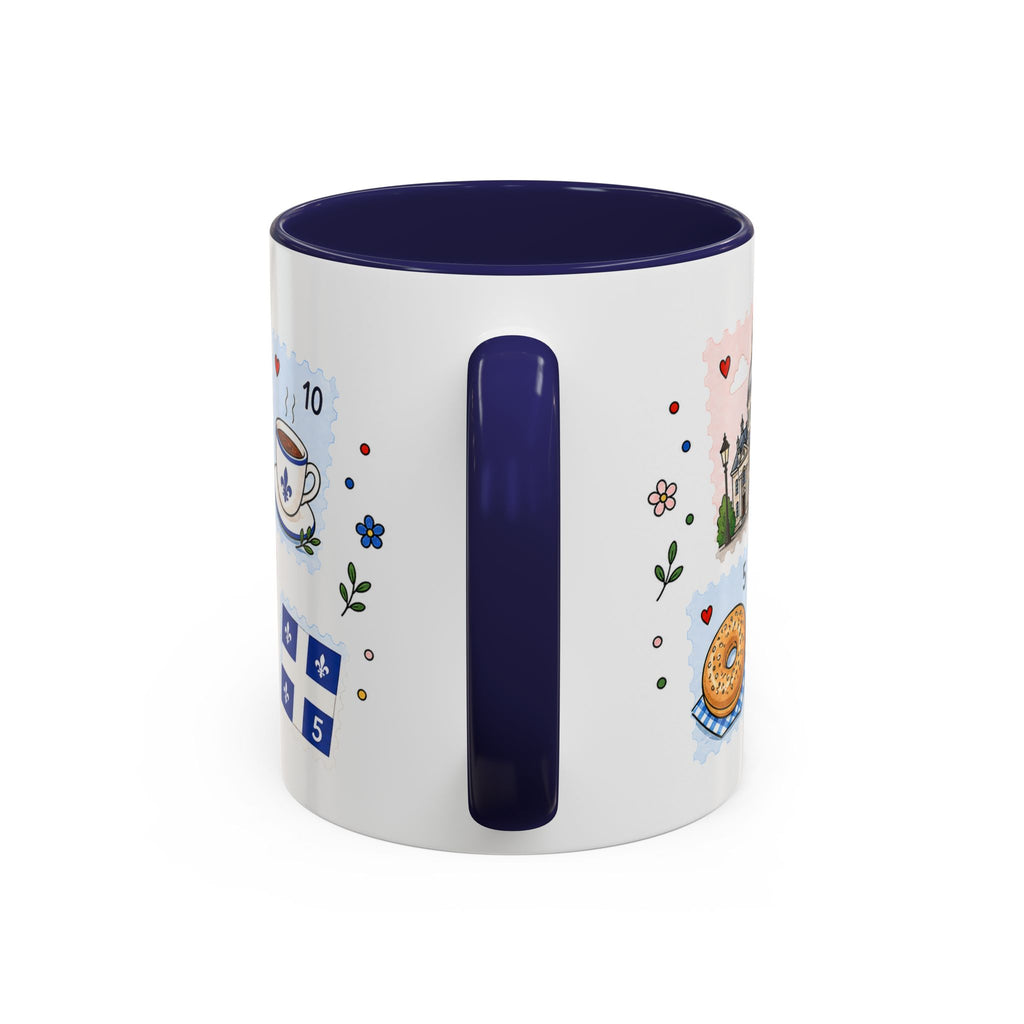 Montreal Coffee Mug | Postage Stamp Collage Mug | Travel Souvenir Accent Cup 11oz 15oz
