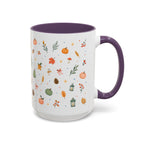 Thanksgiving Mug | Watercolor Autumn Harvest Gift | Pumpkin Leaf Accent Coffee Cup 11oz 15oz