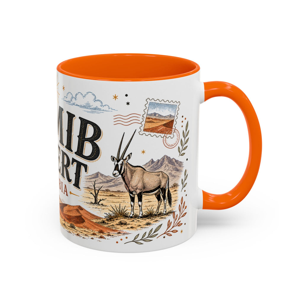 Namib Desert Coffee Mug | Travel Destination Souvenir Gift | Accent Color Ceramic 11oz 15oz