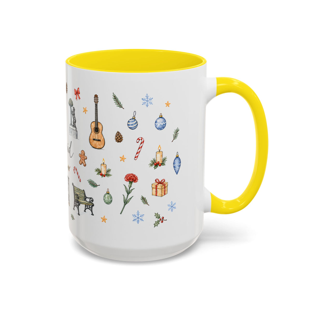 Madrid Christmas Mug | Watercolor City Souvenir, Travel Memories, Ceramic Coffee Cup