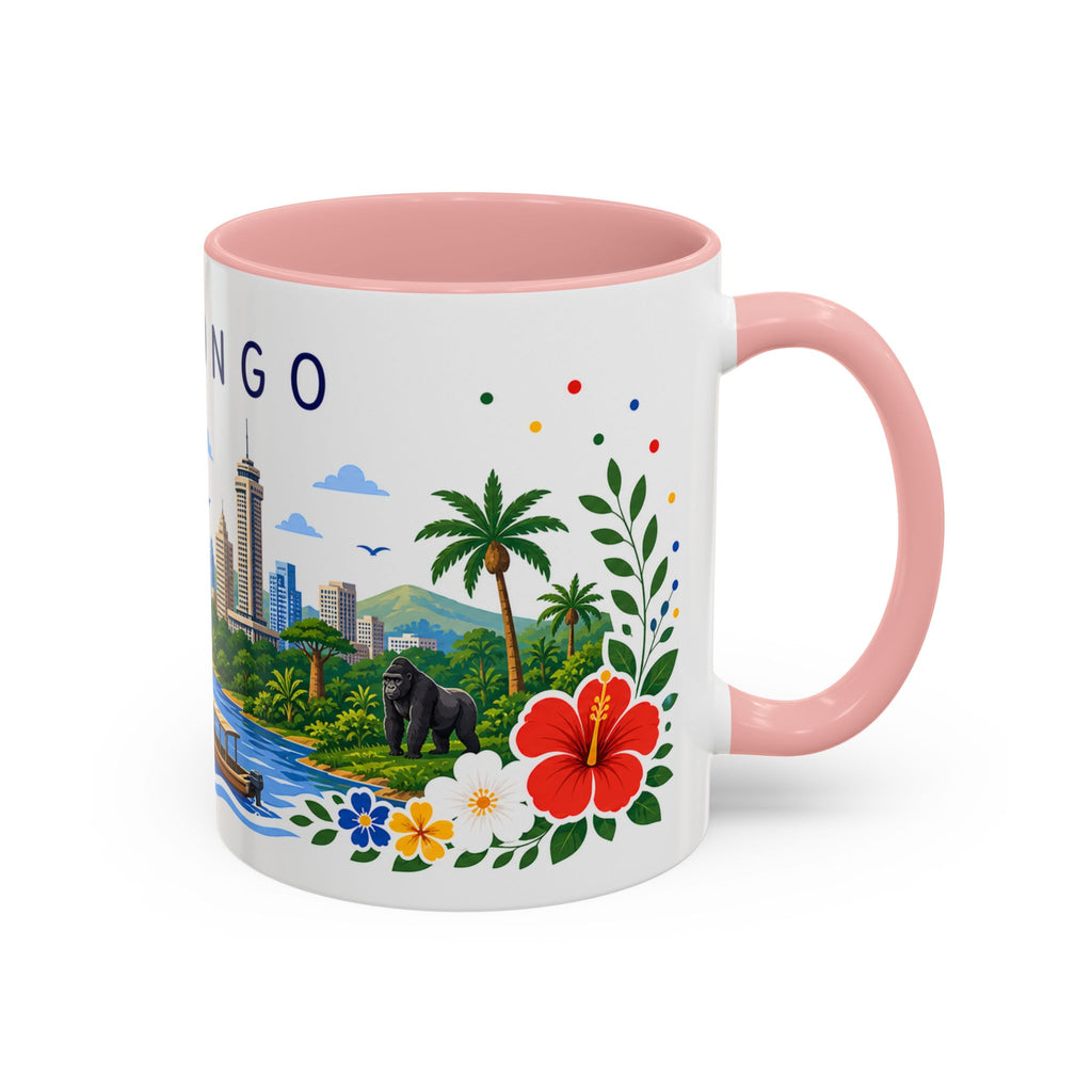 DR Congo Coffee Mug | Travel Souvenir Accent Mug | Place Gift Ceramic Cup 11oz 15oz