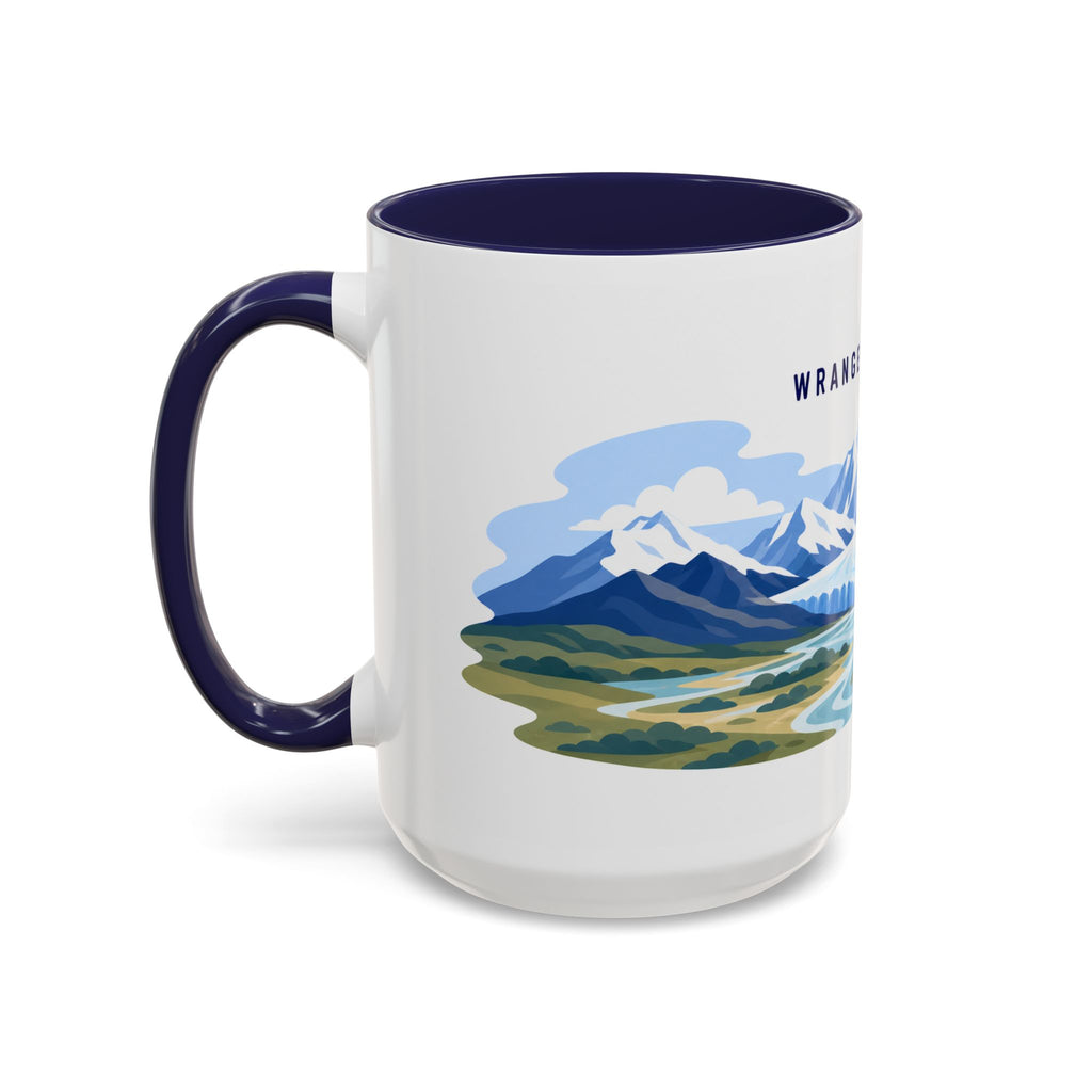 Wrangell-St. Elias National Park Coffee Mug | Solid Color Block Park Souvenir | 11oz 15oz Accent Mug