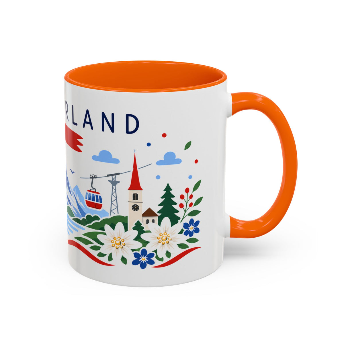 Switzerland Coffee Mug | Travel Souvenir Accent Mug | Country Gift Ceramic Cup 11oz 15oz