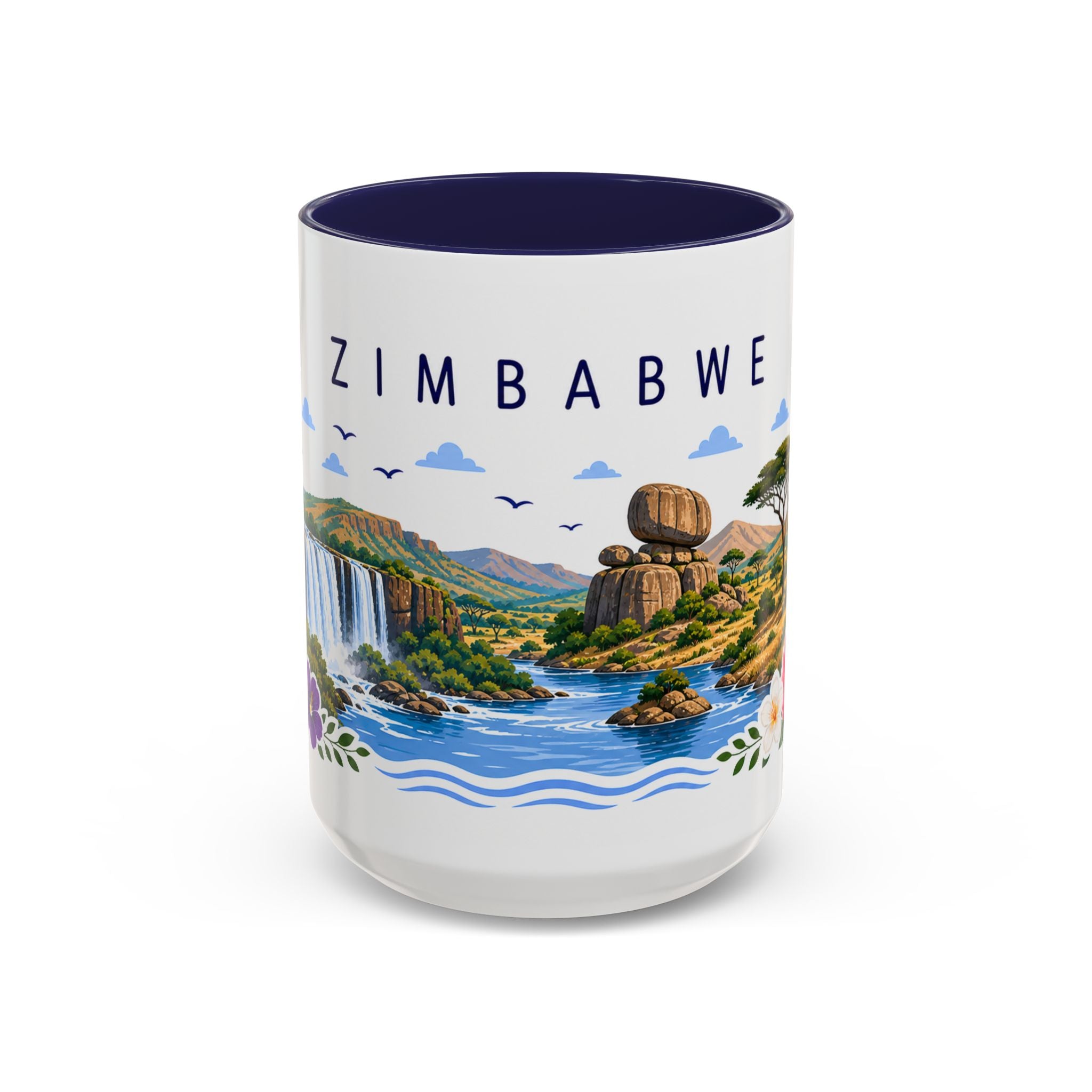 Zimbabwe Coffee Mug | Travel Souvenir Accent Mug | Place Gift Ceramic Cup 11oz 15oz