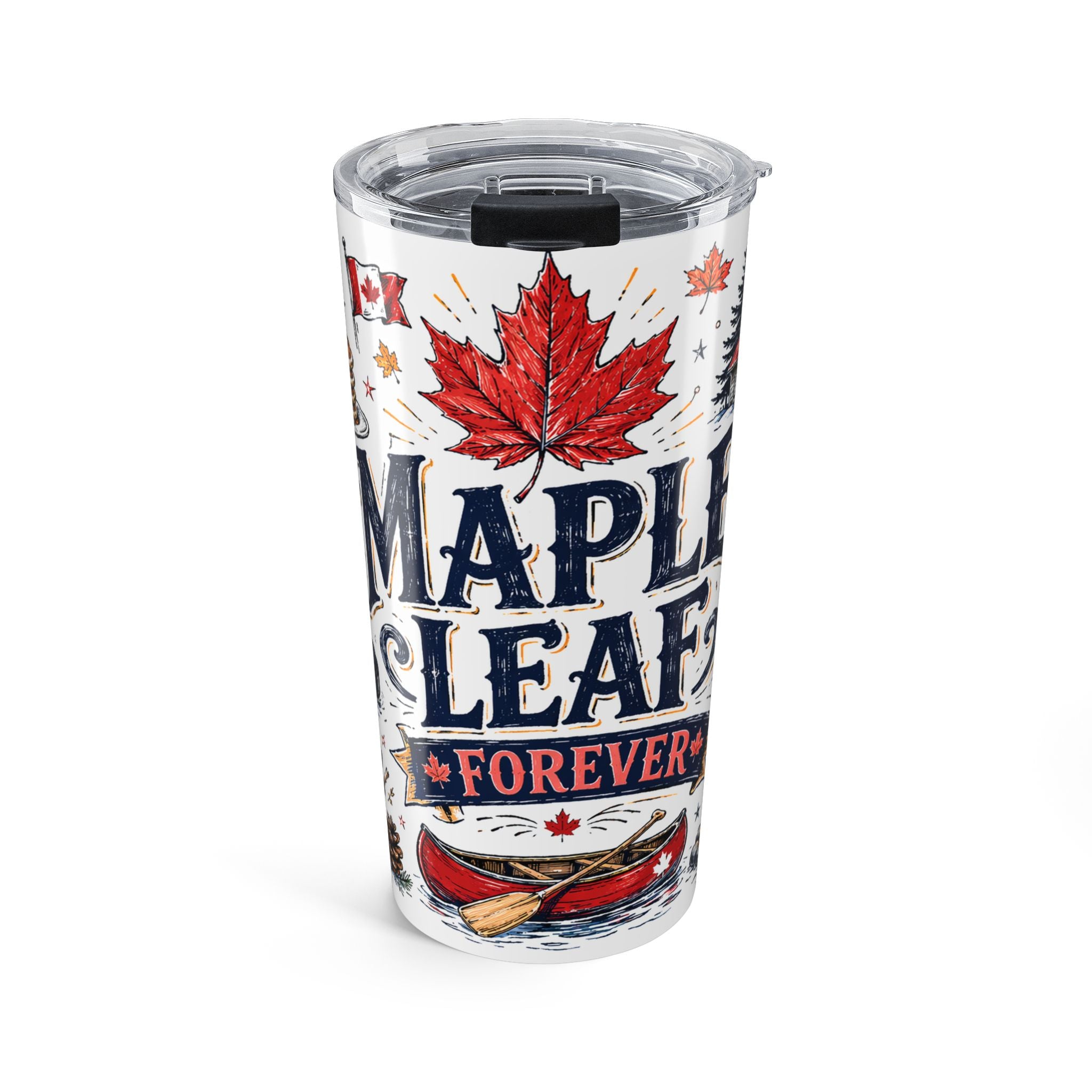 Maple Leaf Forever 20oz Tumbler | Canadian Pride Gift | Insulated Stainless Steel Travel Cup