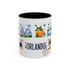 Orlando Coffee Mug | Postage Stamp Collage Mug | Travel Souvenir Accent Cup 11oz 15oz