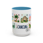 Cancun Coffee Mug | Postage Stamp Collage Mug | Travel Souvenir Accent Cup 11oz 15oz