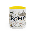 Rome Coffee Mug | Italy Souvenir Travel Gift | Accent Color Ceramic 11oz 15oz